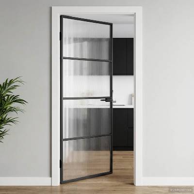 vidaXL Врата за дом 76 x 201, 5 x 3, 5 см Алуминий и закалено стъкло (42025243)