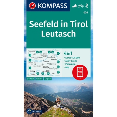 Seefeld in Tirol, Leutasch (Kompass - 026) - turistická mapa