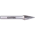 Extol INDUSTRIAL карбид фреза, конично-пирамидална, диаметър 10x20 мм/опашка 6 мм, средно назъбване (двойно назъбване) 8703794 (8703794)