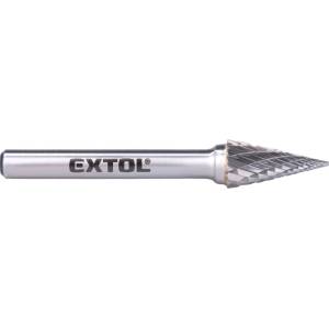 Extol INDUSTRIAL карбид фреза, конично-пирамидална, диаметър 10x20 мм/опашка 6 мм, средно назъбване (двойно назъбване) 8703794 (8703794)