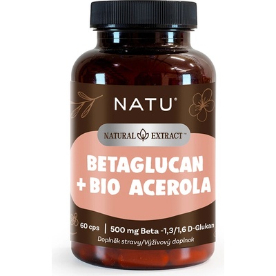 NATU BetaGlukan 500 mg s BIO acerolou 60 kapslí