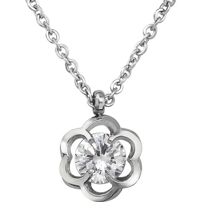 all4Silver Oceľový náhrdeľnik kvetinka M30002-A4S