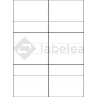 Labelea Samolepiace etikety 105x32 mm biele papierové, na hárku A4, pre laserovú a atramentovú tlač, Farba etikiet Biela, Počet hárkov v balení 100 EPY105032W018S