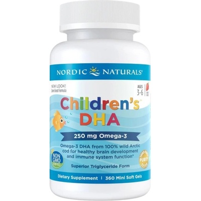 Nordic Naturals Children's DHA 250mg [360 Гел капсули] Ягода