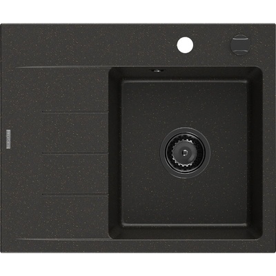 Mexen Ben гранитна мивка с 1 отделение с отцедище, дясна 600 x 500 мм, (6523605000-75-B)