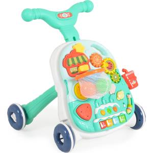 Moni Играчка за прохождане 2в1 Moni - Basket, Blue (110837) Проходилка