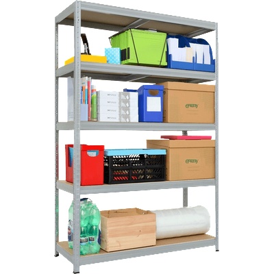 Carmen Метален стелаж STAR PL 213x120x60 см, до 250 кг на рафт - цинк (B3580520)