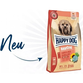 Image 1 of Happy Dog Natur Croq Mini Salmon & Rice - храна за кучета от мини породи, с пиле, сьомга и ориз - 4 кг, Германия - 61212
