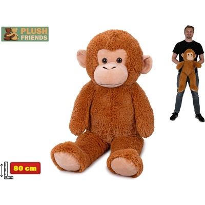 Mikro trading Plush Friends Opice tmavě hnědá 80 cm