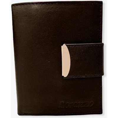 Loranzo pánska kožená peňaženka clip čierna