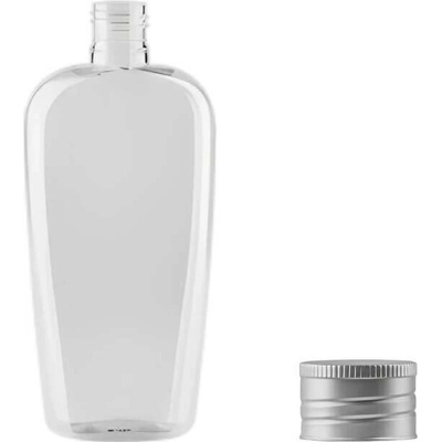 Aris Plastová lahvička čirá se stříbrným víčkem 300 ml