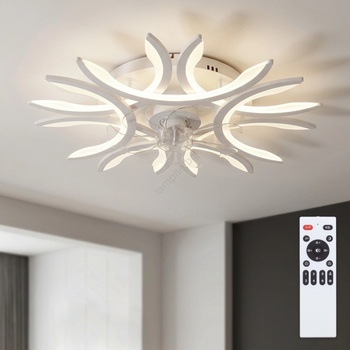 Brilagi - LED димируем таванен вентилатор LED/70W/230V Ø 76 см бял + дистанционно (BG4010)