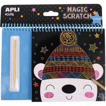 APLI Škrabací obrázky Magic Scratch Winter zima
