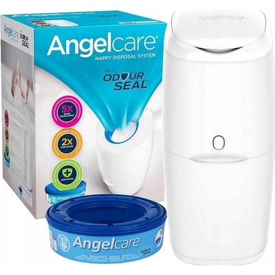 Angelcare Koš na pleny šedý s náplní – Zboží Mobilmania