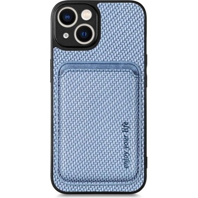 FixPremium Carbon s MagSafe Wallet iPhone 13 mini modré