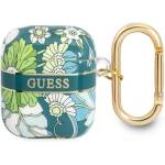 Guess Калъф Guess GUA2HHFLN за AirPods 1/2, зелен, Flower Strap Collection (GUE002032-0)