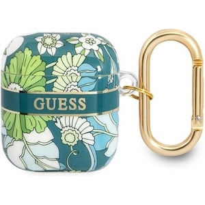 Guess Калъф Guess GUA2HHFLN за AirPods 1/2, зелен, Flower Strap Collection (GUE002032-0)