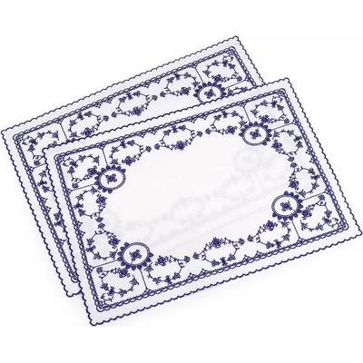 Prima-obchod Prostírání textilní vyšívané 32x45 cm barva 4 32x45 cm modrá tmavá
