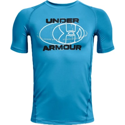 Under Armour Тениска Under Armour UA HG Armour Novelty SS Син Velikost YXS