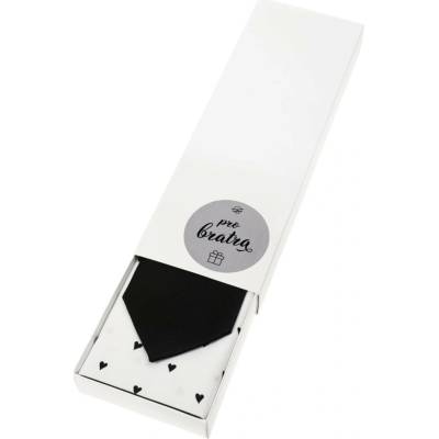 Avantgard Dárkový set Pro bratra Kravata s kapesníčkem v papírové krabičce 919-0622329 černá