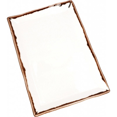 DUDSON Harvest Miska obdélníková 345x233 mm Natural hnědá;bilá