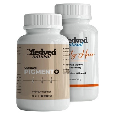 Medveď natural Pigmento 60 kapsúl + Beauty Hair 60 kapsúl