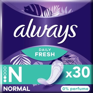 Always Ежедневни дамски превръзки без аромат Always - 30 броя