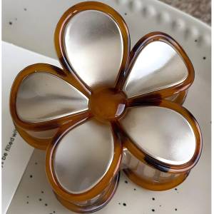 HARAHU Щипка за коса do-38213 - Кафява kp38213