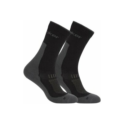 Icebreaker Hike+ Liner Crew Men 2 pack čierna