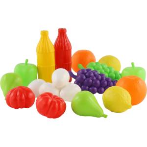 Polesie Toys Игрален комплект Polesie Toys - Плодове и зеленчуци, 19 елемента (106896)