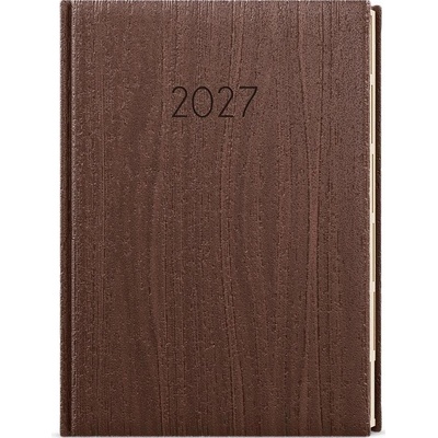 Baloušek Ctirad Wood A5 denní 2027 hnědý