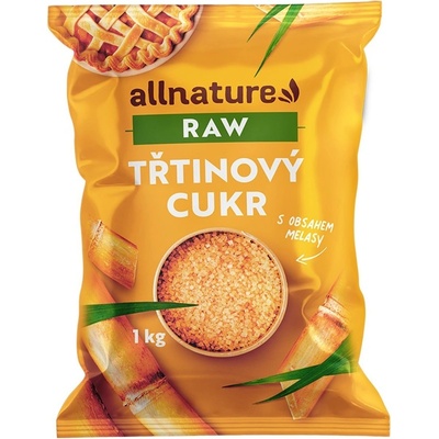 Allnature Třtinový cukr RAW nerafinovaný 1000 g – Zboží Dáma
