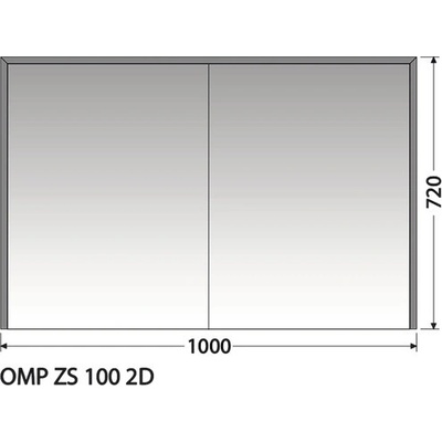 Intedoor Zrcadlová skříňka OMP ZS 100