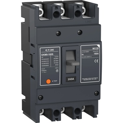 CB Elektro Istič kompaktný 3-pólový 160A 25kA, deón, Rada:EKM8-160S (ETEK)