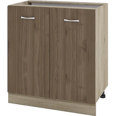 ИРИМ Долен шкаф за вграждане на мивка с две врати и рафт Сити АРО-23 дъб сонома арвен / орех адмирал 80 см