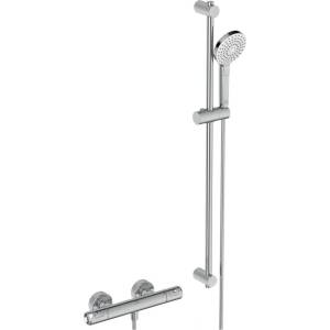 Ideal Standard Термостатичен смесител за душ Ideal Standard Ceratherm T50 в гланцов хром с душ комплект с 90 см лост (A7218AA)