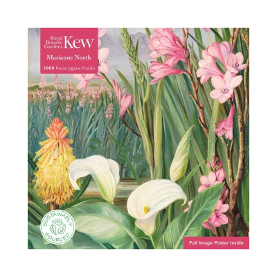 Adult Sustainable Jigsaw Kew Gardens Marianne North Beauties of the Swamps at Tulbagh Ethical Sustainable Earth-Friendly 1000 dielov