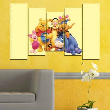 Vivid Home Картини пана Vivid Home от 5 части, Детски, Канава, 110x65 см, 4-та Форма №0439