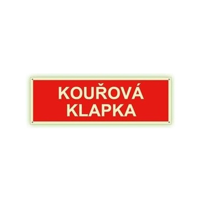 Kouřová klapka - fotoluminiscenční tabulka s dírkami, plast 2 mm 150x50 mm