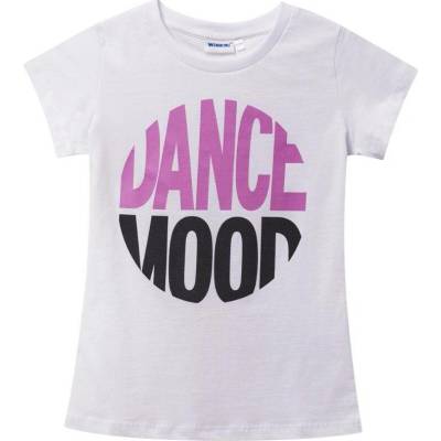 Winkiki Kids Wear Dívčí tričko Dance Mood bílá/černá