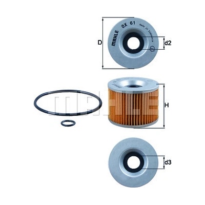 Olejový filter MAHLE ORIGINAL OX 61D (OX61D)
