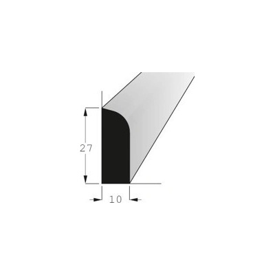 Lišta rohová vnitřní borovice 27x10mm, délka 60cm