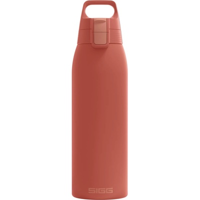 SIGG - Insulated drinking bottle - Thermos bottle Shield Therm One Eco Red carbonated drinks - Leak-proof - Dishwasher safe - BPA-free - 90% recycled stainless steel - Rust red - 1L - 6021.80