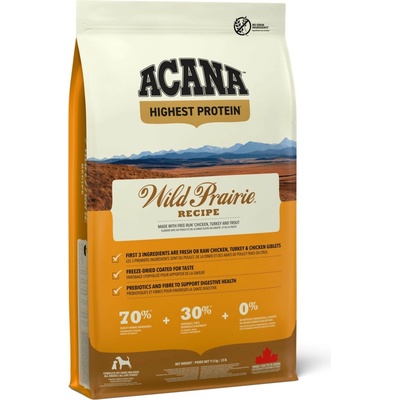 Acana Wild Prairie kuře & krůta & pstruh 11,4 kg