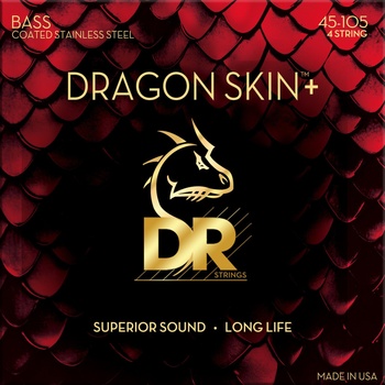 DR Strings Dragon Skin+ Coated Steel Medium 45-105 Струни за бас китара