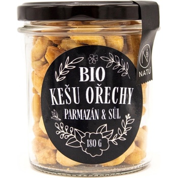 NATU Kešu orechy s parmezánom a fleur de sel BIO 180 g