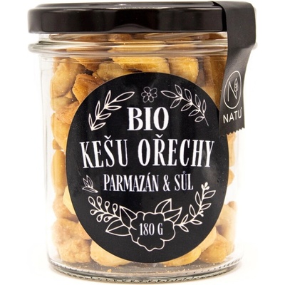 NATU Kešu orechy s parmezánom a fleur de sel BIO 180 g