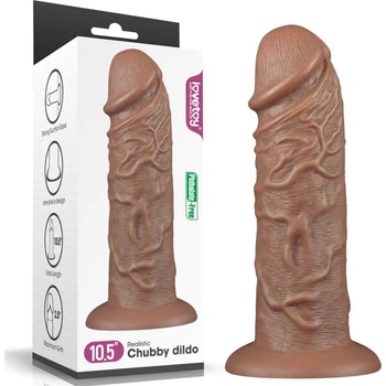 Image 1 of Lovetoy Realistic Chubby Dildo 10.5" Brown