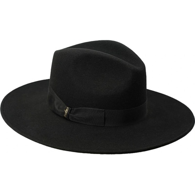 Borsalino dámský klobouk s černou stuhou široká krempa černý