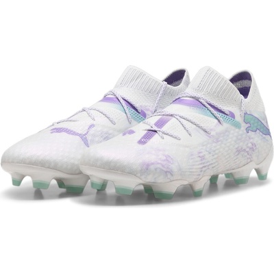 PUMA Дамски футболни бутонки Puma Future 7 Ultimate Womens Firm Ground Football Boots - Wht/Blk/Purple